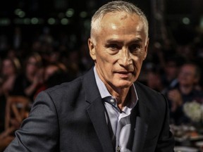 In this file photo taken on September 29, 2017 Mexican journalist Jorge Ramos looks on before receiving the excellence award at the Gabriel Garcia Marquez journalism awards in Medellin.
