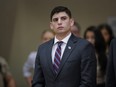 Richard Sepolio stands in court after Judge Charles G. Rogers released the jury after delivering a guilty verdict, Wednesday, Feb. 13, 2019 in San Diego.