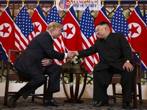 President Donald Trump meets North Korean leader Kim Jong Un, Wednesday, Feb. 27, 2019, in Hanoi.