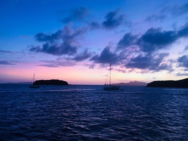 The sunsets in the Grenadines are sensational...