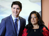 Prime Minister Justin Trudeau and former justice minister Jodie Wilson-Raybould are seen at a swearing-in ceremony in Ottawa on Jan. 14, 2019, as Wilson-Raybold is sworn in as Minister of Veterans Affairs.