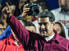 Nicolas Maduro gestures after being declared winner of Venezuela’s election on May 20, 2018.