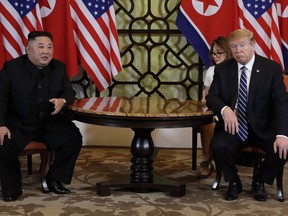 President Donald Trump meets North Korean leader Kim Jong Un, Thursday, Feb. 28, 2019, in Hanoi.