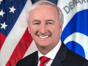 In this image provided by the Department of Transportation, deputy transportation secretary Jeffrey Rosen is shown in his official portrait in Washington. President Donald Trump has nominated Rosen to be the next deputy attorney general. (Department of Transportation via AP)