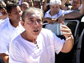 FILE - In this Dec. 12, 2018 handout file photo released by Agencia Brasil, spiritual healer Joao Teixeira de Faria, better known as John of God, arrives to his "spiritual house," Casa de Dom Inacio, in Abadiania, Brazil. For over 40 years, de Faria drew people from all over the world to his "spiritual house," offering treatment for everything from depression to cancer.