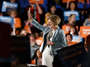 Alberta NDP leader and Premier of Alberta Rachel Notley speaks as she accepts her nomination for Edmonton-Strathcona at a meeting at St. Basil's Cultural Centre in Edmonton, on Sunday, March 17, 2019.