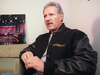 Jeopardy! host Alex Trebek wearing a National Post jacket for an interview in December 2000.