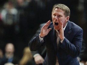 Gonzaga coach Mark Few shouts during the second half of the team's West Regional final against Texas Tech in the NCAA men's college basketball tournament Saturday, March 30, 2019, in Anaheim, Calif.