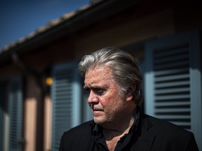 "I have not seen one [party], except for the U.K. guys, say, 'We want to exit,' " remarks Stephen K. Bannon. "They all say we want to get to this Europe of nations." MUST CREDIT: Washingotn Post photo by Jabin Botsford