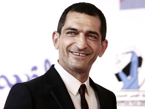 FILE - In this Sept. 22, 2017 file photo, Egyptian actor Amr Waked arrives on the red carpet during the first International El Gouna Film Festival, in el-Gouna, Egypt. Waked, an Egyptian actor known for his criticism of President Abdel-Fattah el-Sissi's government, said Thursday, March 7, 2019, that a military court has sentenced him in absentia to eight years in prison in two separate cases. Waked, a 45-year-old actor living in Spain said his lawyer told him he was convicted of "disseminating false news and insulting state institutions."