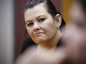 Child protection hearings are usually not open to the public in Manitoba, but social media offered a glimpse of one family's situation when a video was posted in January showing police taking away a newborn from her mother in hospital. First Nations Family Advocate Cora Morgan is shown at The Assembly of Manitoba Chiefs offices in Winnipeg, Monday, February 22, 2016.