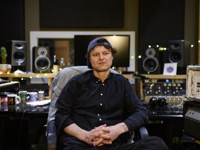 Canadian artist Menno Versteeg poses for a photograph at Banquet Sound studio space in Toronto on Tuesday, March 12, 2019. Royal Mountain Records has a new fund established to give each of its artists access to $1,500 per year for mental health services. It's not a lot of money, acknowledges the indie label's co-founder Menno Versteeg, but it's a start -- and more than what most labels are doing. Versteeg, who also fronts rockers Hollerado, says he's familiar with how leaving mental health unchecked can tear a band apart, even in the midst of their greatest accomplishments.