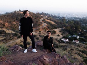 Andrew Fedyk and Joe DePace (right) of Loud Luxury are shown in this recent photo. The London DJ pair had one of last summer's biggest hits with "Body," a song that helped them score four nominations at this year's Juno Awards, including single of the year and Fan Choice.