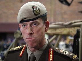 Major-General Peter Dawe speaks to reporters at a Canadian Special Operations Forces Command change of command ceremony in Ottawa on Wednesday, April 25, 2018. The Canadian Forces is considering whether to start recruiting its elite special-forces soldiers straight off the street rather than forcing them to follow the traditional route of first spending several years in the military.THE CANADIAN PRESS/ Patrick Doyle