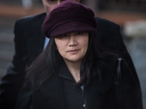 Huawei chief financial officer Meng Wanzhou is shown in Vancouver, on Tuesday January 29, 2019. Wanzhou, the chief financial officer of Huawei Technologies, will return to a British Columbia courtroom today where a date could be set for an extradition hearing.
