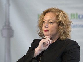 Hundreds of parents, therapists and union members are expected to gather outside Queen's Park today to protest the provincial government's changes to Ontario's autism program. Ontario Minister of Children, Community and Social Services Lisa MacLeod looks on during an announcement in Toronto on Wednesday, Feb. 6, 2019.