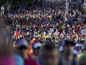 Runners begin the marathon during the Ottawa Race Weekend, on Sunday, May 28, 2017. Ottawa offers runners bevy of race options along historic routes for its race weekend.