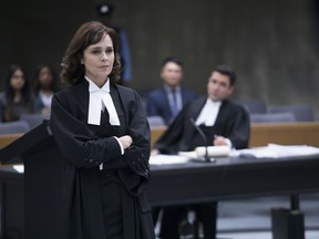 Canadian stage and screen star Cynthia Dale is returning to what she calls "the best job in Canada." On Monday, nearly 25 years after it ended, CBC's popular Canadian courtroom drama "Street Legal" makes a comeback with Dale once again starring as steely lawyer Olivia Novak. Dale is seen in an undated handout production still photo.