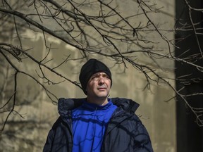 Rob MacDonald, who was released last week on supervision from the Atlantic Institution maximum security facility in New Brunswick after a 10-year stint in four facilities, poses outside of a clinic where he is receiving addiction treatment in Halifax on Friday, March 15, 2019. Memories of vomiting, diarrhea and unrelenting stomach pain as he withdrew from opioids in prison had Rob MacDonald repeatedly asking for addiction treatment before he left a maximum-security facility but despite dozens of formal complaints, he says he didn't get any help.