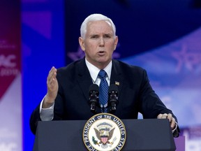 Vice President Mike Pence speaks at Conservative Political Action Conference, CPAC 2019, in Oxon Hill, Md., Friday, March 1, 2019.