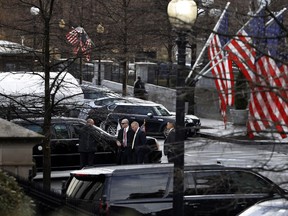 Secret Service Agents and staff stand by the limo of Vice President Mike Pence, at the West Wing of the White House, Friday March 22, 2019, in Washington, as news breaks that the special counsel Robert Mueller has concluded his investigation into Russian election interference and possible coordination with associates of President Donald Trump. The Justice Department says Mueller delivered his final report Friday to Attorney General William Barr, who is reviewing it. Mueller's report, still confidential, sets the stage for big public fights to come. The next steps are up to Trump's attorney general, to Congress and, in all likelihood, federal courts.