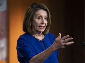 Speaker of the House Nancy Pelosi, D-Calif., meets with reporters during her weekly news conference, at the Capitol in Washington, Thursday, March 7, 2019.