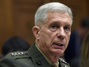 U.S. Africa Command Commander Gen. Thomas Waldhauser testifies before the House Armed Services Committee on Capitol Hill in Washington, Thursday, March 7, 2019.