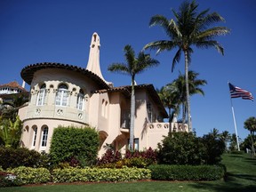 A view of Mar-A Lago on Friday, March 22, 2019, in Palm Beach, Fla., before Caribbean leaders talk to media after meeting with President Donald Trump.