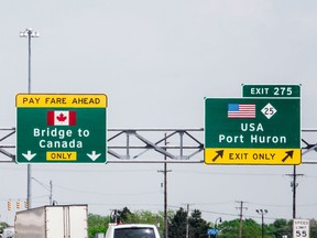 The Canada-U.S. border.