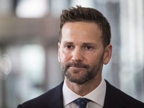 Former U.S. Rep. speaks to reporters at the Dirksen Federal Courthouse, Wednesday, March 6, 2019. Schock has agreed to repay tens of thousands of dollars in taxes and to campaign committees in exchange for prosecutors dismissing his felony corruption case.