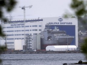 The Irving Shipbuilding facility is seen in Halifax on June 14, 2018.