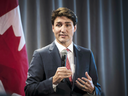 Prime Minster Justin Trudeau speaks at a Liberal donor appreciation event in Toronto on March 27, 2019.