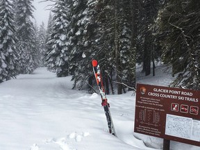 Park officials said Thursday, March 28, 2019, the area surrounding Glacier Point Road will remain open for winter recreational use through April 14. (National Park Service via AP)