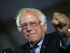 FILE - In this June 7, 2016 file photo, Democratic presidential candidate Sen. Bernie Sanders, I-Vt., speaks at a rally in Santa Monica, Calif. By the time California's presidential primary finally arrived in 2016,  Sanders was a beaten man. This time around, everything has changed. Sanders arrives in California this week for rallies in San Diego, Los Angeles and San Francisco with the state's vast trove of delegates in play for 2020, no front-runner in a crowded Democratic presidential field and a left-leaning electorate looking favorably on his signature proposals.