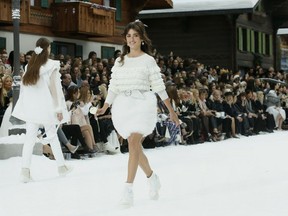 Actress Penelope Cruz wears a creation as part of the Chanel ready to wear Fall-Winter 2019-2020 collection, that was presented in Paris, Tuesday, March 5, 2019.