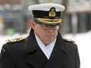 Vice-Admiral Mark Norman arrives at the courthouse in Ottawa on Jan. 29, 2019.