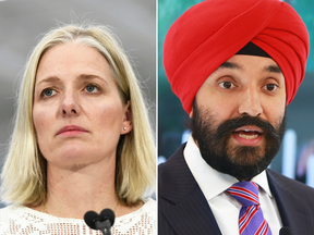 Environment Minister Catherine McKenna and Innovation Minister Navdeep Bains