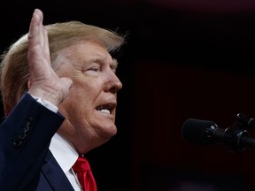 President Donald Trump speaks at Conservative Political Action Conference, CPAC 2019, in Oxon Hill, Md., Saturday, March 2, 2019.