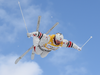 Mikael Kingsbury competes during day two of the Men’s FSI Freestyle Skiing World Cup Tazawako on Feb. 24, 2019 in Senboku, Japan.