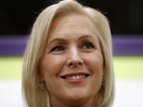 Democratic presidential candidate Sen. Kirsten Gillibrand, D-N.Y., listens at a campaign meet-and-greet in Clawson, Mich., Monday, March 18, 2019.