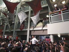 Former Texas congressman Beto O'Rourke gestures during a campaign stop at Keene State College in Keene, N.H., Tuesday, March 19, 2019. O'Rourke announced last week that he'll seek the 2020 Democratic presidential nomination.