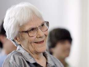 FILE - In this Aug. 20, 2007, file photo, "To Kill A Mockingbird" author Harper Lee smiles during a ceremony honoring the four new members of the Alabama Academy of Honor, at the state Capitol in Montgomery, Ala. Lee railed against her Alabama hometown for trying to exploit her success in a letter that helps explain later legal battles involving commercialization of her novel. The writer's bitter assessment of Monroeville comes in a three-page letter that's being sold with other items by Bonhams auctions.