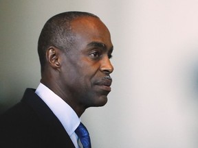 FILE - In this Nov. 15, 2018 file photo, Broward County Public Schools Superintendent Robert Runcie appears before the Marjory Stoneman Douglas High School Public Safety Commission in Sunrise, Fla. The mother of a Marjory Stoneman Douglas High School shooting victim who is now on the county school board is pushing to have the Runcie fired, saying he "has a history of leadership failures." Lori Alhadeff placed a measure on the Broward County school board agenda for Tuesday, March 5, 2019, calling for Runcie to be fired. Alhadeff's 14-year-old daughter Alyssa died in the Feb. 14, 2018, massacre. Alhadeff has the support of other families of the 14 students and three staff members killed.