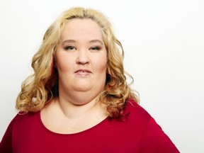 FILE - In this Dec. 3, 2015 file photo, June Shannon, better known as Mama June, poses for a portrait in New York. Shannon has been arrested on drug charges in Alabama. News outlets report that Shannon and a friend, Eugene Doak, were arrested March 13 at a gas station in Macon County where he was heard threatening her. The reports say that in the course of the investigation authorities found drugs and drug paraphernalia. The 39-year-old Shannon is the mother of Alana "Honey Boo Boo" Thompson, who starred in a reality TV show on TLC.