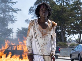 This image released by Universal Pictures shows Lupita Nyong'o in a scene from "Us," written, produced and directed by Jordan Peele.