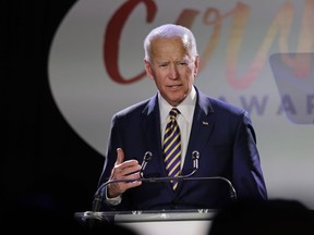 Former Vice President Joe Biden speaks at the Biden Courage Awards, Tuesday, March 26, 2019, in New York.