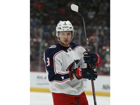 FILE - This Feb. 7, 2019, file photo shows Columbus Blue Jackets left wing Artemi Panarin (9) in the third period during an NHL hockey game against the Arizona Coyotes in Glendale, Ariz. Panarin, Erik Karlsson and Sergei Bobrovsky are a few of the potential free agents in the NHL with a lot at stake down the stretch of the regular season and in the postseason.
