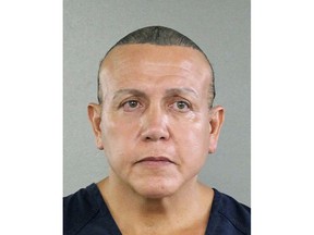 FILE - This Aug. 30, 2015, file photo released by the Broward County Sheriff's office shows Cesar Sayoc in Miami. Sayoc, who is charged with sending pipe bombs to prominent critics of President Donald Trump, is expected to plead guilty at a hearing in New York on Thursday, March 21, 2019. (Broward County Sheriff's Office via AP, File)