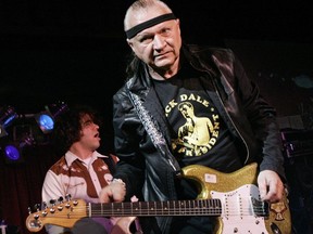 FILE - In this May 27, 2007 file photo, Dick Dale, known as "The King of the Surf Guitar," performs at B.B. King Blues Club in New York. Dale has died at age 81. His former bassist Sam Bolle says Dale passed away Saturday night, March 16, 2019. No other details were available.
