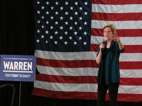 Democratic presidential candidate Elizabeth Warren speaks to a group of about 400 potential voters at a high school on Sunday, March 17, 2019, in Memphis, Tenn.
